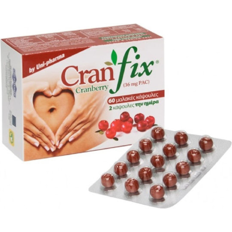 UNI-PHARMA CRANFIX(CRANBERRY) 36MG PAC 60 SOFTGEL CAPS